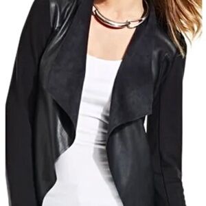 Black Faux Leather Jacket, PreLoved!